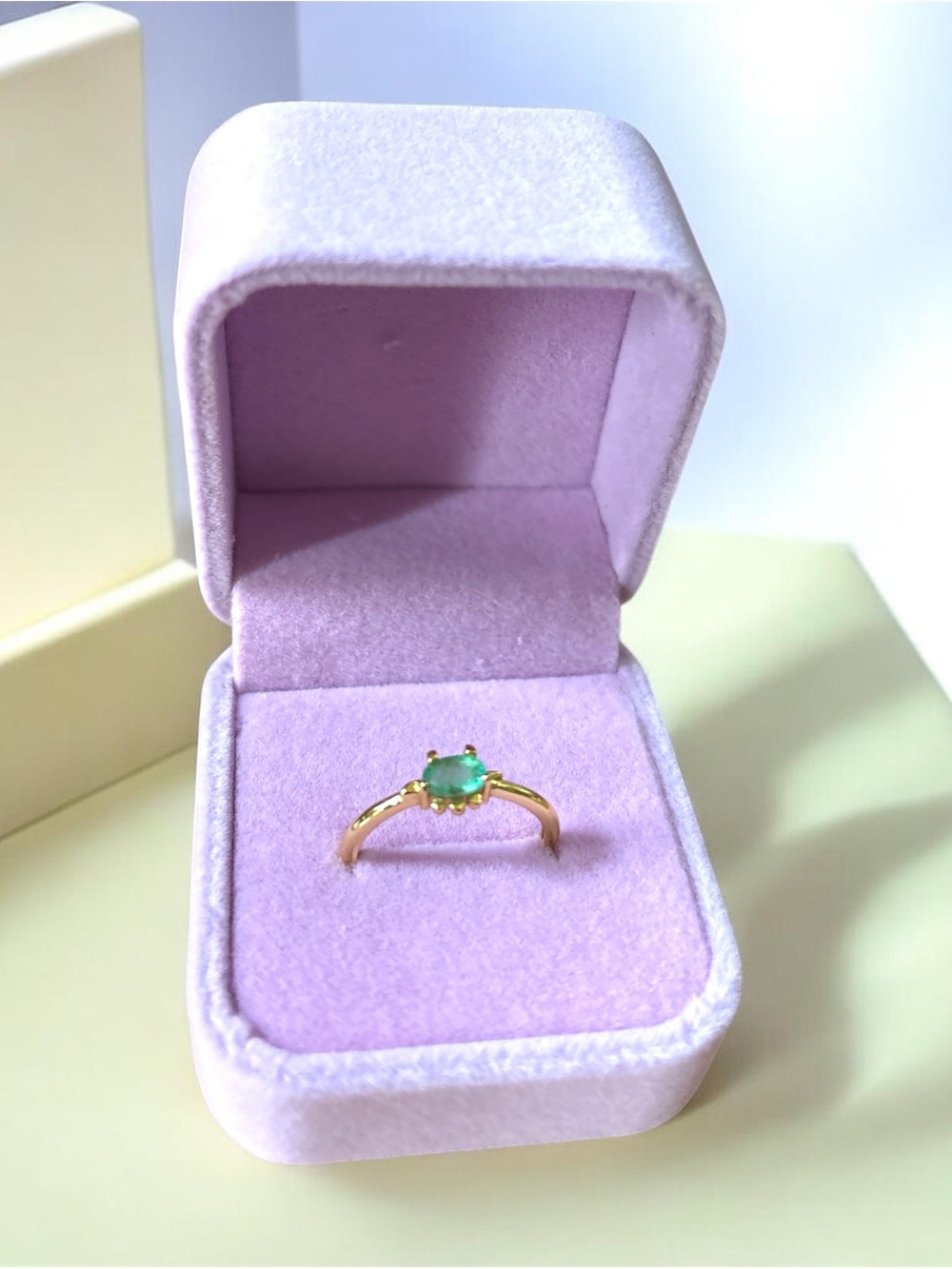 Green Emerald Jade S925- Classic Women's Ring High Quality Adjustable